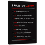 Inspirational Office Wall Decor Motivational Discipline Noun Canvas Wall Art Posters Prints Entrepreneur Quote Wall Picture Paintings Artwork Home Bedroom Framed Ready to Hang[12''W X 18''H]