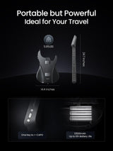 AeroBand Guitar Smart Guitar With Silicone Strings, Travel Silent Guitar With Detachable Fretboard, Headphone Jack, Built-in Speaker and Drum system, Aeroband APP Play, MIDI Guitar (With Bag)