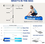 ShadeSock – The World’s 1st Wind-Inflating, Beach Shade – Silent, Non-Flapping Design, 8x10ft Auto-Directing Canopy – Light-Weight and Portable – Easy 2 Minute Set-Up, Blue