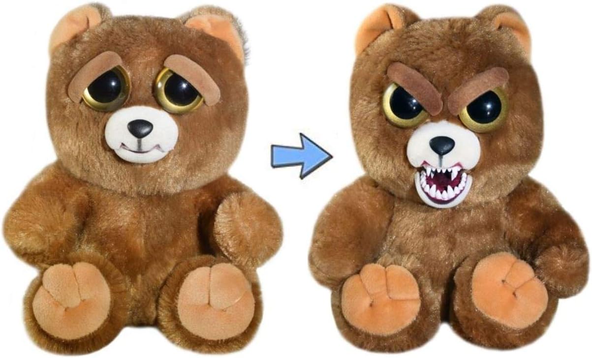 Feisty Pets Sir Growls-A-Lot- Plush Stuffed Bear that Turns Feisty with a Squeeze, 8.5"