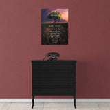 Success Tree Inspirational Quote Canvas Wall Art Motivational Motto Painting Inspiring Entrepreneur Posters Prints Artwork Decor Framed for Home Office Classroom Ready to Hang - 12" Wx18 H
