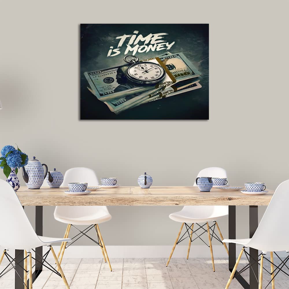 Success Tree Inspirational Quote Canvas Wall Art Motivational Motto Painting Inspiring Entrepreneur Posters Prints Artwork Decor Framed for Home Office Classroom Ready to Hang - 12" Wx18 H