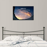 Success Tree Inspirational Quote Canvas Wall Art Motivational Motto Painting Inspiring Entrepreneur Posters Prints Artwork Decor Framed for Home Office Classroom Ready to Hang - 12" Wx18 H