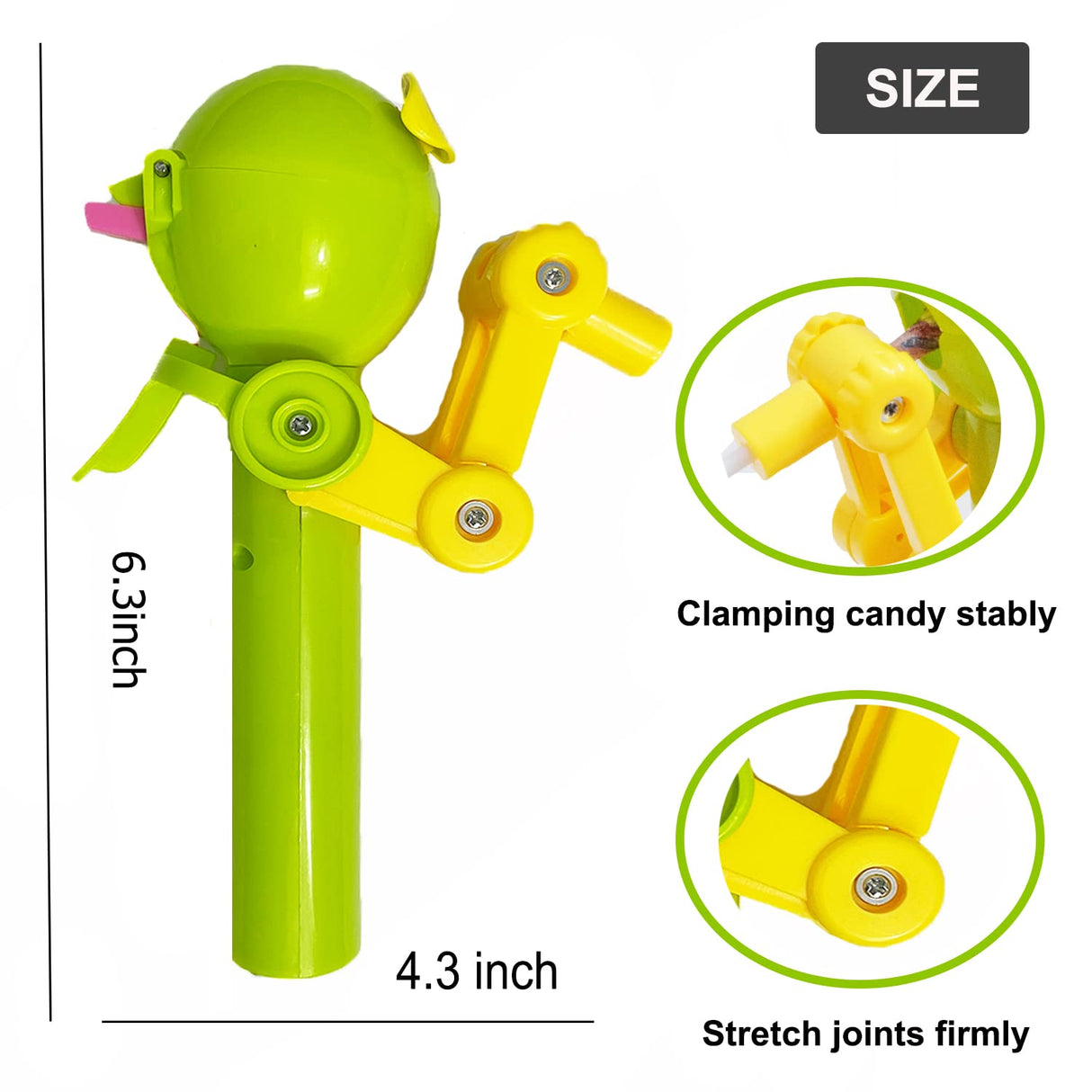 2Pcs Lollipop Case, Christmas Lollipop Robot Holder, Creative Lollipop Robot Toys Creative Design Eat Lollipop, Lollipop Holder Robot Gift, Easter Fun Gift for Kid Over 3 Year(No Lollipop)