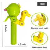 2Pcs Lollipop Case, Christmas Lollipop Robot Holder, Creative Lollipop Robot Toys Creative Design Eat Lollipop, Lollipop Holder Robot Gift, Easter Fun Gift for Kid Over 3 Year(No Lollipop)