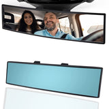 OBTANIM 2 PCS Rearview Mirror 12 Inch HD Glass Anti Glare Clip On Panoramic Wide Angle Car Interior Rear View Mirror Accessories for SUV Trucks (White)