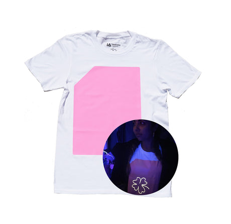 Illuminated Apparel Original Interactive Glow in The Dark T-Shirt - Fun for Birthday Parties & Festivals