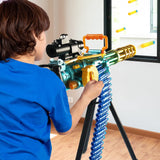 ArtCreativity Dart Gun Super Powerful Electronic Gatling Toy Gun for Kids, Mini Gun Rapid Toy Machine Gun with Foam Dart Blaster, Kids Revolving Toy Minigun with Automatic and Manual Mode