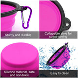 Dog Bowl Pet Collapsible Bowls, 2 Pack for Cats Dogs, Portable Pet Feeding Watering Dish for Walking Parking Traveling with 2 Carabiners (Small, Blue+Green)