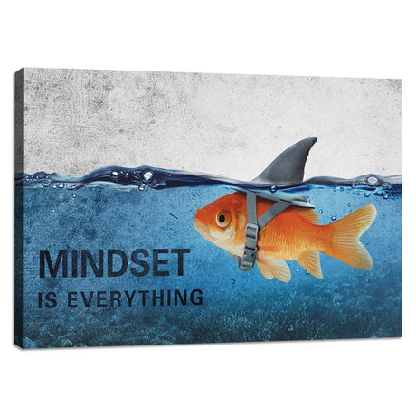 Success Tree Inspirational Quote Canvas Wall Art Motivational Motto Painting Inspiring Entrepreneur Posters Prints Artwork Decor Framed for Home Office Classroom Ready to Hang - 12" Wx18 H