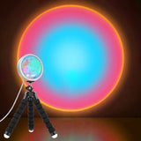 YouOKLight Sunset Lamp, Sunset Projector Lamp 10W LED Sunset Light Night Light 180 Degree Rotation Romantic Rainbow Light USB Charging for Bedroom Party Home Decor, Rainbow…