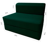 D&D Futon Furniture Sleeper Chair Folding Bed, Studio Sofa Guest Folded Mattress, High Density Foam (70 x 24 x 6, Navy Blue)