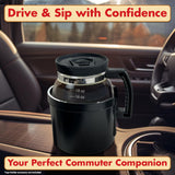 Cupa Joe Coffee Mug – 20oz Borosilicate Glass Diner Pot Mug with Spill-Proof Lid – Funny Novelty Gift for Coffee Lovers, Dads, Office, Travel & More