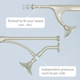 BOONA - The Original Tandem Shower | As Seen On Shark Tank | Double Shower Head for Couples, High Pressure Dual Shower Heads (One Showerhead, Midnight Black)