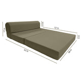 D&D Futon Furniture Sleeper Chair Folding Bed, Studio Sofa Guest Folded Mattress, High Density Foam (70 x 24 x 6, Navy Blue)