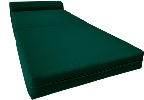 D&D Futon Furniture Sleeper Chair Folding Bed, Studio Sofa Guest Folded Mattress, High Density Foam (70 x 24 x 6, Navy Blue)