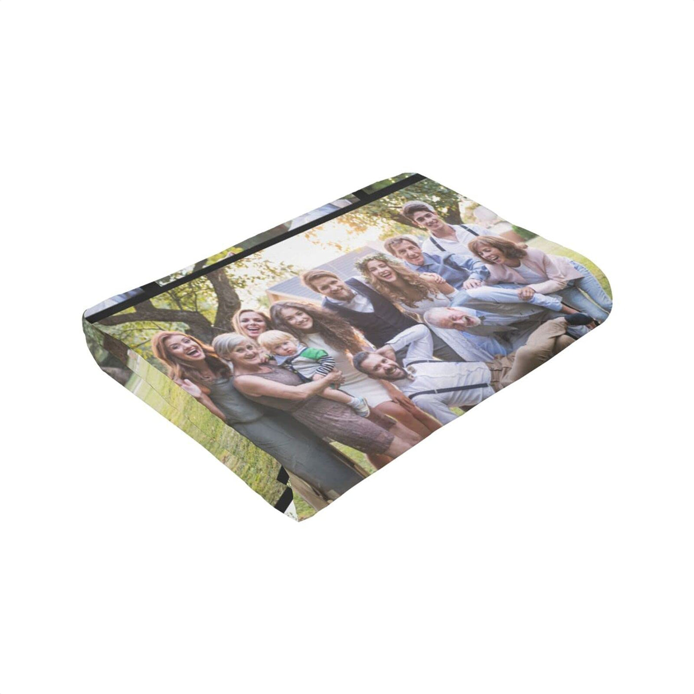Custom Blanket with Photo Text Personalized Bedding Throw Blankets Customized Flannel Fleece Blankets for Family Birthday Wedding Gift Fits Couch Sofa Bedroom Living Room (1 Photos, 40"x50")