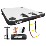 AWSUM Inflatable Floating Dock Air Dock Platform Floating Island Raft with None-Slip Surface for Pool Beach Ocean