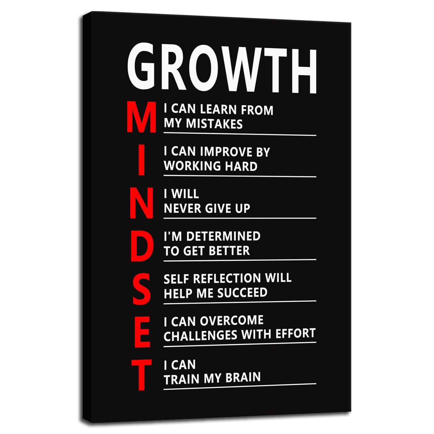 Inspirational Office Wall Decor Motivational Discipline Noun Canvas Wall Art Posters Prints Entrepreneur Quote Wall Picture Paintings Artwork Home Bedroom Framed Ready to Hang[12''W X 18''H]