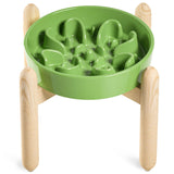 LE TAUCI Dog Bowls Slow Feeder Ceramic, 1.5 Cups Slow Feeding Dog Bowl Small Medium Breed, Puppy Slow Feeder Bowl for Fast Eater, Dog Dishes to Slow Down Eating, Puzzle Dog Food Bowl, Maze Purple