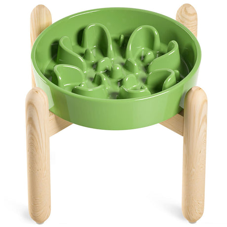 LE TAUCI Dog Bowls Slow Feeder Ceramic, 1.5 Cups Slow Feeding Dog Bowl Small Medium Breed, Puppy Slow Feeder Bowl for Fast Eater, Dog Dishes to Slow Down Eating, Puzzle Dog Food Bowl, Maze Purple