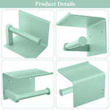 Tindbea Toilet Paper Holder with Phone Shelf, Adhesive or Screw Wall Mount Toilet Tissue Roll Holder, Rustproof & Multifunctional Stainless Steel Bathroom Storage Dispenser (Brushed Nickel)