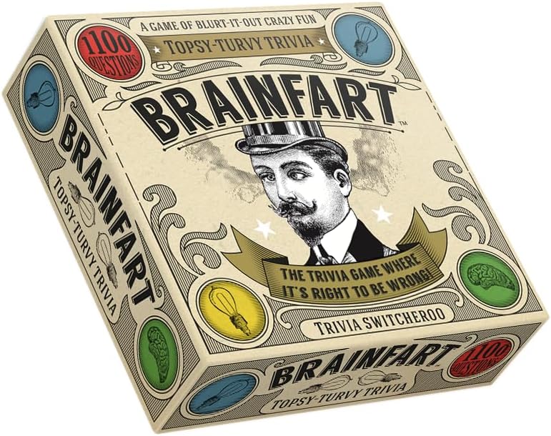 Hygge Games Brainfart Topsy Turvy Trivia Game, Sand