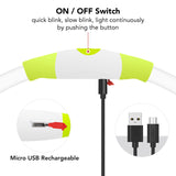 Colaseeme LED Dog Collar Light Up Dog Collars 1 Count USB Rechargeable TPU Glow Safety Basic Dog Collars, Please Do Not Use Fast Charging (Green)