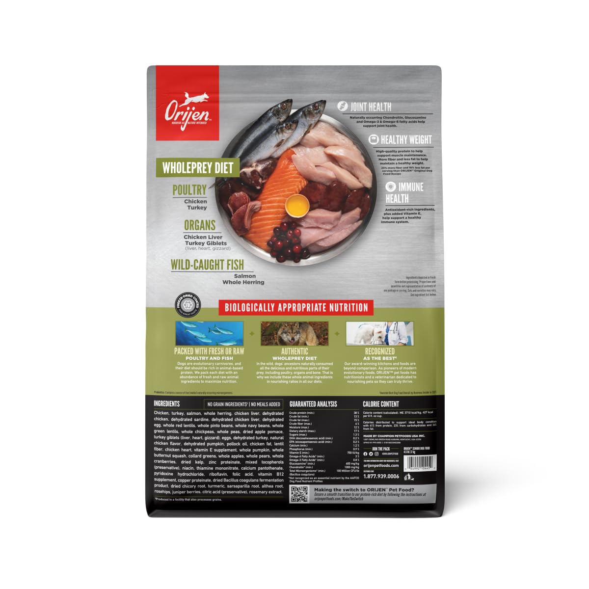 ORIJEN Dry Dog Food, Grain Free Dry Dog Food for All Life Stages, Fresh or Raw Ingredients, 13lb, Multiple Options