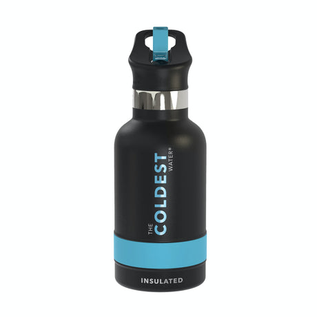 Coldest Insulated Water Bottle with Straw Lid - Stainless Steel Metal Thermos for Men & Women (Matte Black, 32 oz)