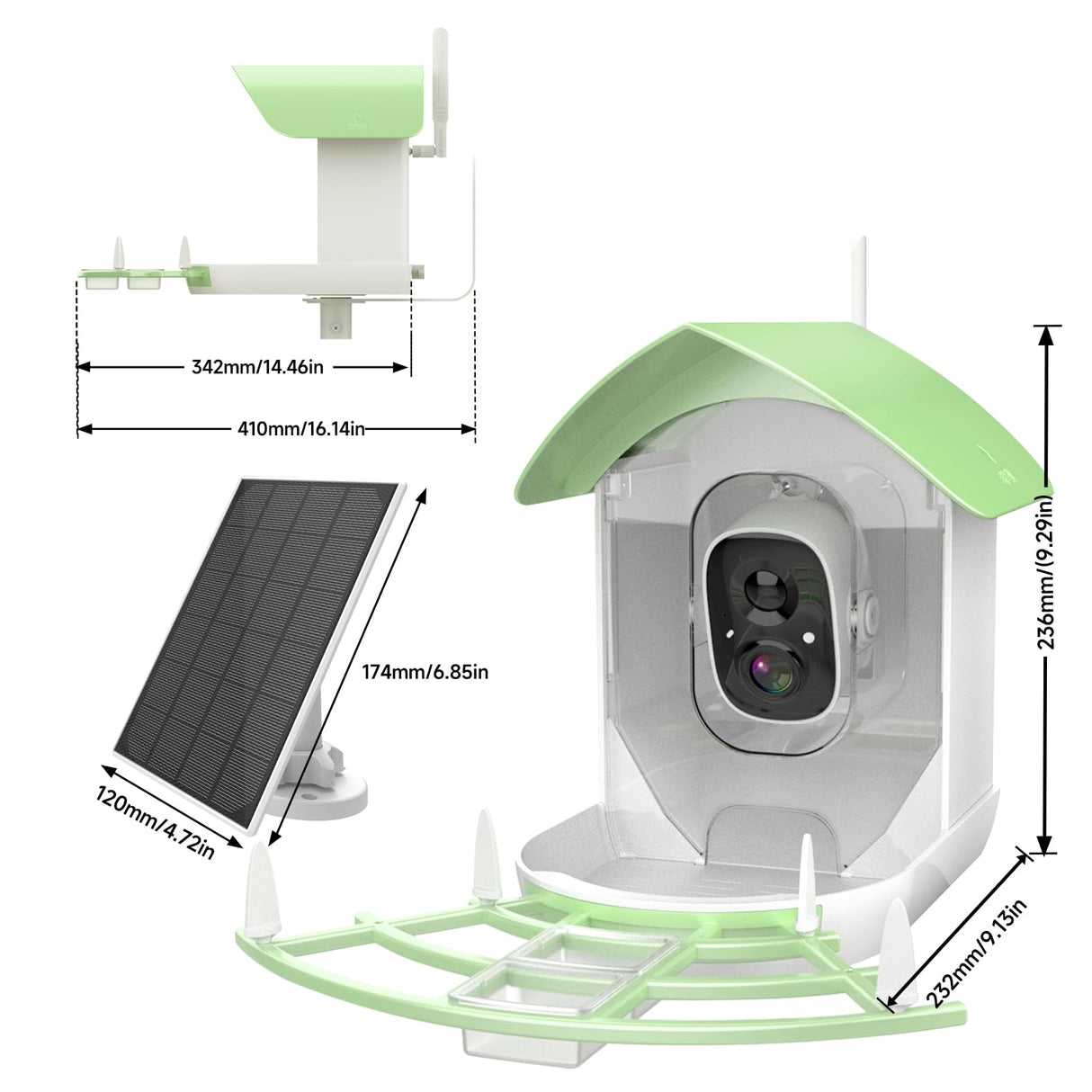 Bird Feeder with Camera,AI Identify Birds Species,Smart Birds Camera with Solar Powered,Auto Record 2K Birds Video in Backyard,Instant Notifications,Ideal Gifts for Family and Bird Lovers,Navy Blue