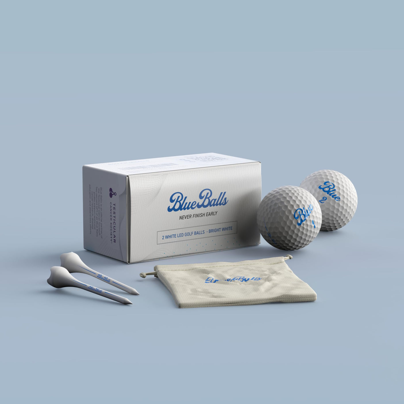 Blue Balls Premium LED Light Up Golf Balls | Glow in The Dark | Night Golf | Funny Gift | Bachelor Party