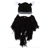 Creative Barbarian Knit Beard Hat Funny Knit Cap Wig Beanie Hats Beard Facemask