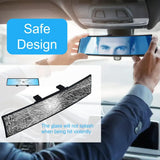 OBTANIM 2 PCS Rearview Mirror 12 Inch HD Glass Anti Glare Clip On Panoramic Wide Angle Car Interior Rear View Mirror Accessories for SUV Trucks (White)