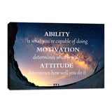 Success Tree Inspirational Quote Canvas Wall Art Motivational Motto Painting Inspiring Entrepreneur Posters Prints Artwork Decor Framed for Home Office Classroom Ready to Hang - 12" Wx18 H