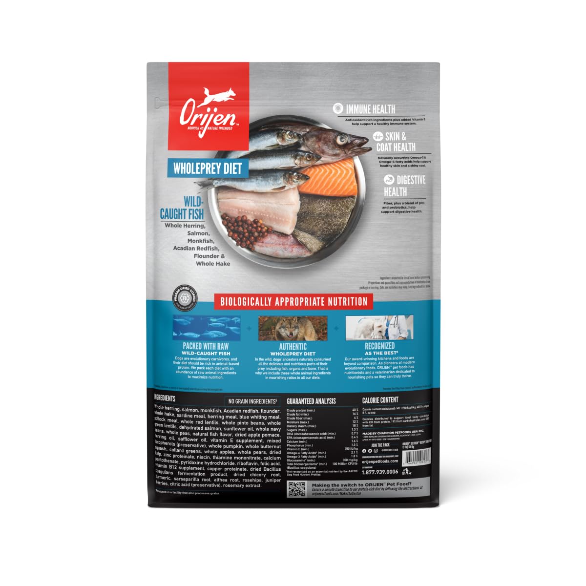 ORIJEN Dry Dog Food, Grain Free Dry Dog Food for All Life Stages, Fresh or Raw Ingredients, 13lb, Multiple Options