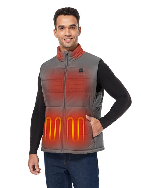 ORORO Men's Lightweight Heated Vest with Battery Pack (Charger Not Included)