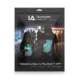 Illuminated Apparel Original Interactive Glow in The Dark T-Shirt - Fun for Birthday Parties & Festivals