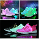 Fiber Optic LED Shoes Light Up Sneakers for Women Men with USB Charging Flashing Festivals Party Dance Luminous Kids Shoes