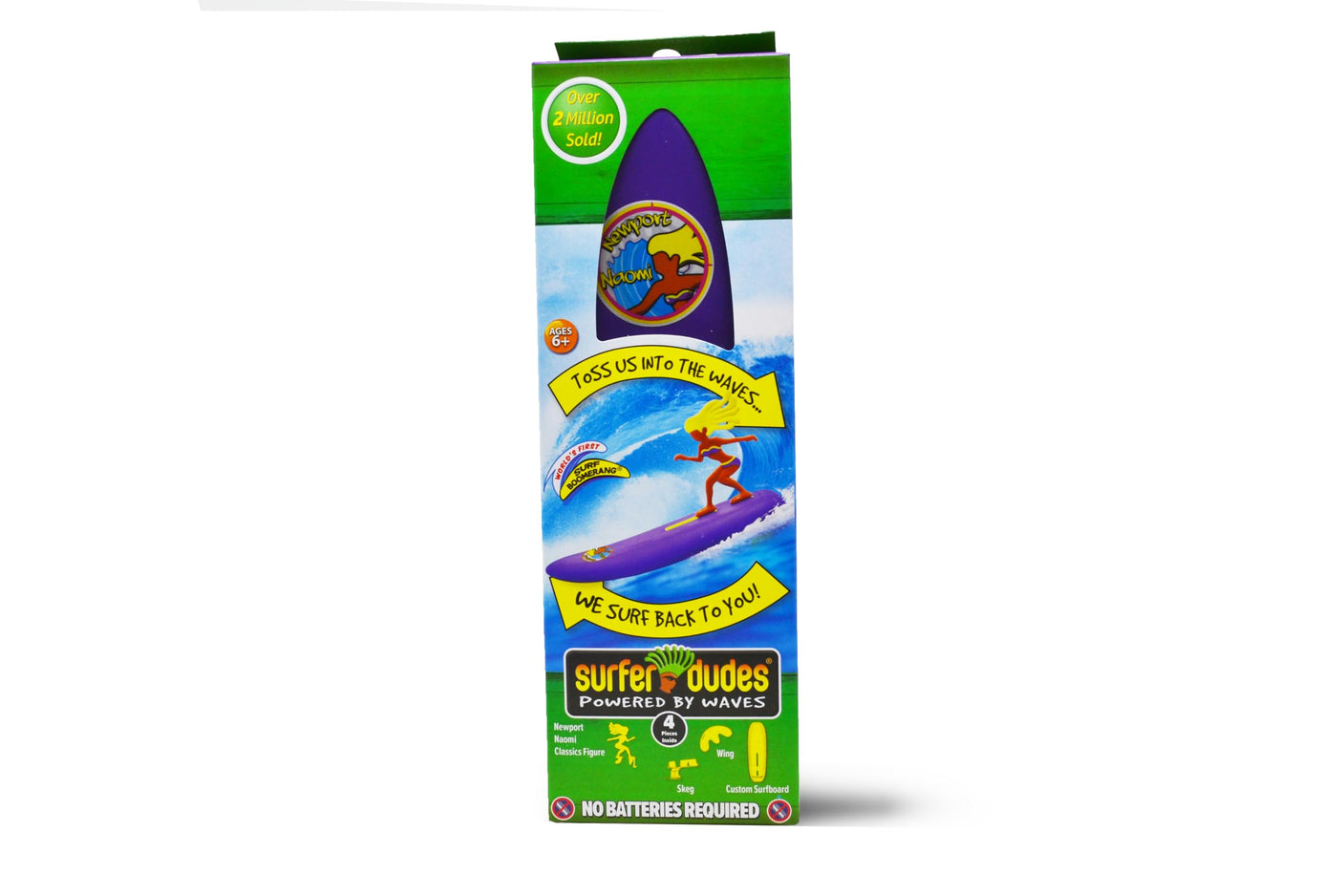 Surfer Dudes Classics Wave Powered Mini-Surfer and Surfboard Toy - J-Bay Jack
