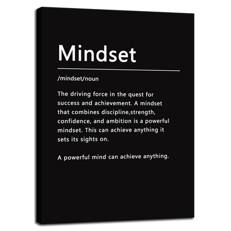 Inspirational Office Wall Decor Motivational Discipline Noun Canvas Wall Art Posters Prints Entrepreneur Quote Wall Picture Paintings Artwork Home Bedroom Framed Ready to Hang[12''W X 18''H]