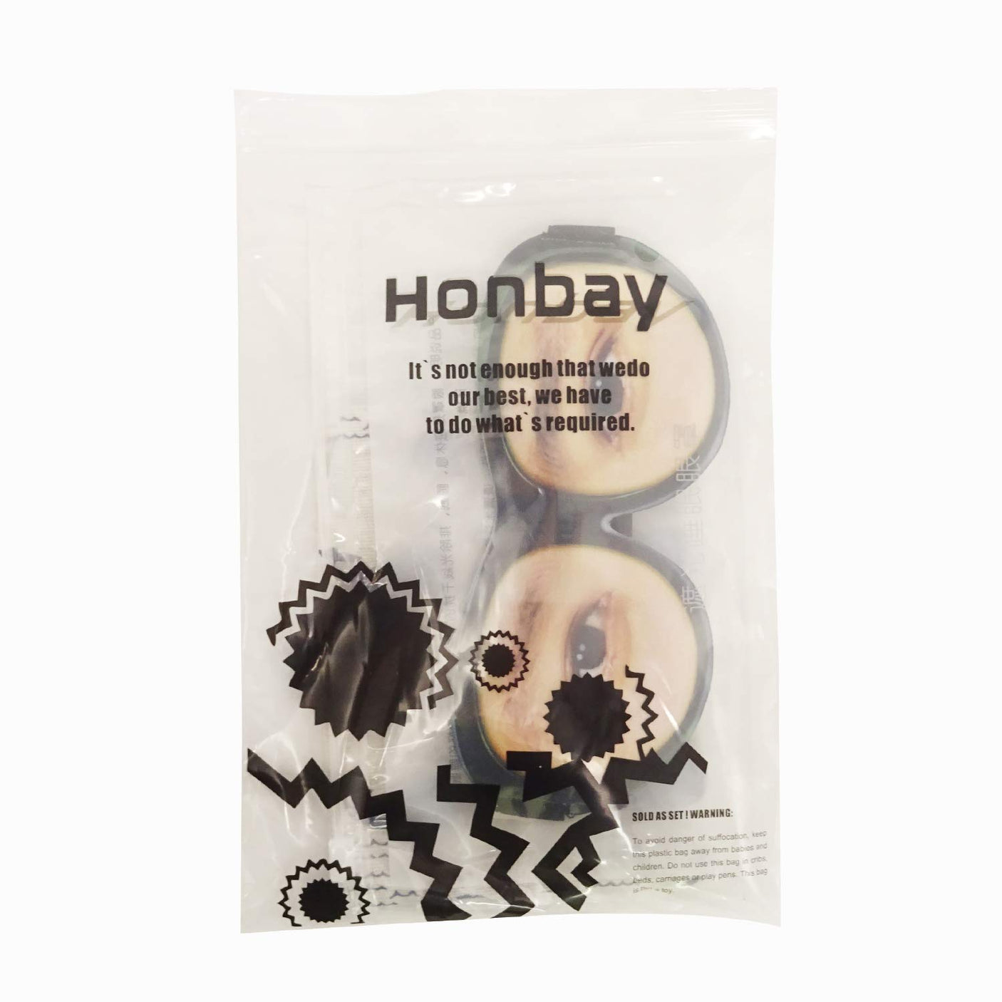 Honbay 3D Funny Eyeshade Soft Sleep Eye Mask with Adjustable Head Strap for Travel, Game, Party, Rest, Sleeping (Woman)