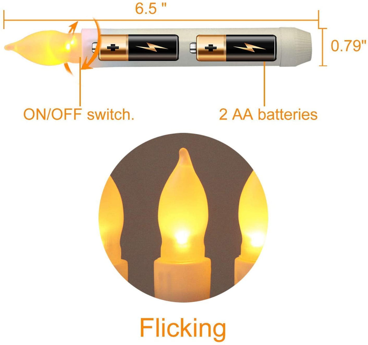 20 Pcs Floating Candles with Wand, Hanging Candles with Timer, Magic Deco Candles Flickering Warm Light, Flameless Taper Candles with Wand Remote, LED Candlesticks for Birthday Halloween Party Decor