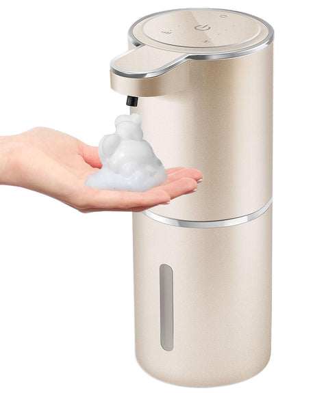 Automatic Foaming Soap Dispenser,4-Level Adjustable Foam, Wall Mount, USB Rechargeable,12.8oz/ 380ml,Touchless Hand & Dish Soap Dispenser for Bathroom, Kitchen,Hotel, Restaurant