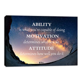 Success Tree Inspirational Quote Canvas Wall Art Motivational Motto Painting Inspiring Entrepreneur Posters Prints Artwork Decor Framed for Home Office Classroom Ready to Hang - 12" Wx18 H