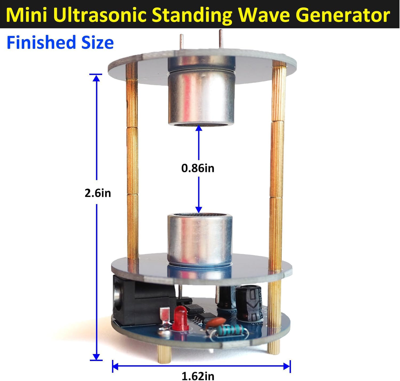 DIY Ultrasonic Suspension Solder Project Kit for Electronic Soldering Practice and Learning, Mini Cool Acoustic Levitator, DIP Version, Great STEM Project and Gift by VIGURTIME