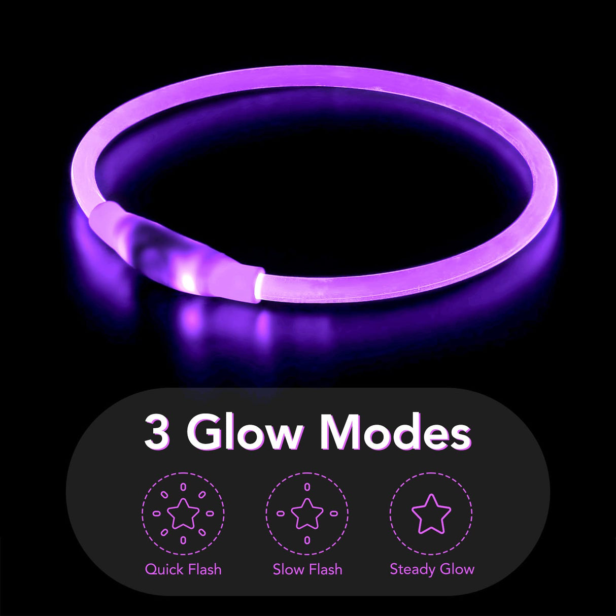 Colaseeme LED Dog Collar Light Up Dog Collars 1 Count USB Rechargeable TPU Glow Safety Basic Dog Collars, Please Do Not Use Fast Charging (Green)