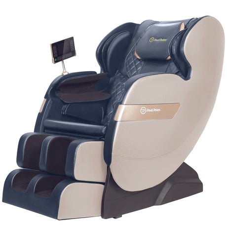 Real Relax 2024 Dual Core S Track Full Body Zero Gravity Massage Chair Recliner with App Control, Black