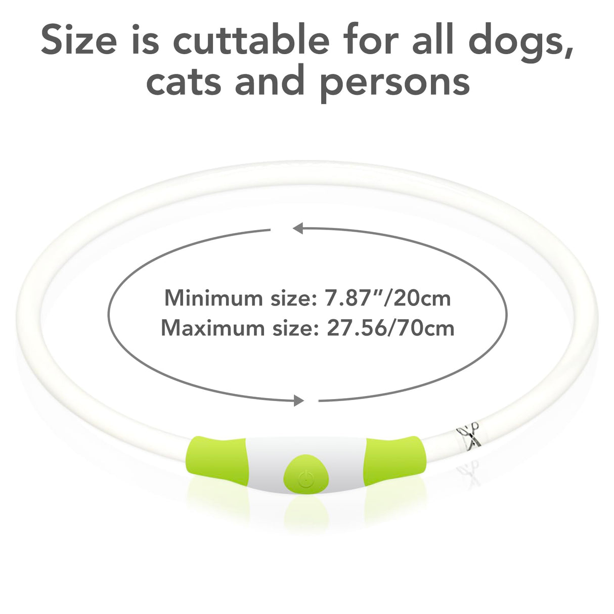 Colaseeme LED Dog Collar Light Up Dog Collars 1 Count USB Rechargeable TPU Glow Safety Basic Dog Collars, Please Do Not Use Fast Charging (Green)