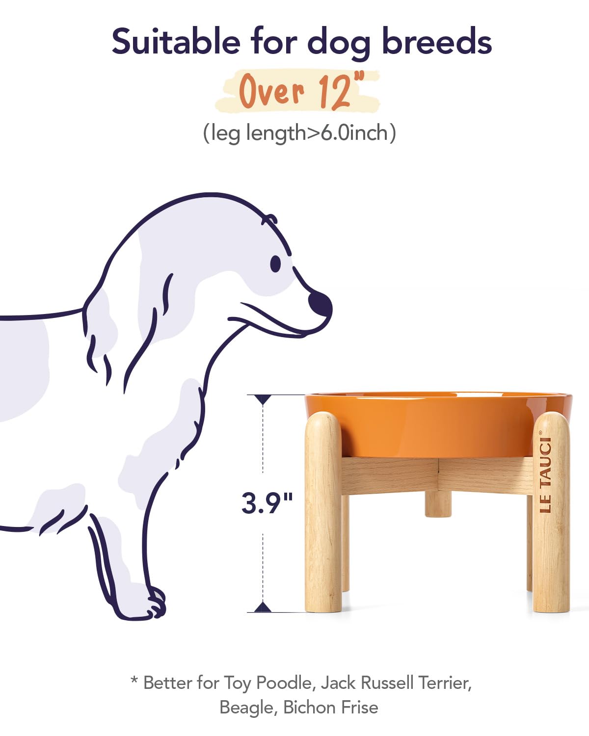 LE TAUCI Dog Bowls Slow Feeder Ceramic, 1.5 Cups Slow Feeding Dog Bowl Small Medium Breed, Puppy Slow Feeder Bowl for Fast Eater, Dog Dishes to Slow Down Eating, Puzzle Dog Food Bowl, Maze Purple